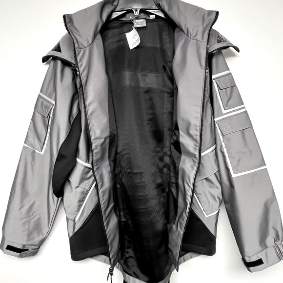 Puma Conqr Full Zip Jacket Mens Black, Silver Casual Athletic Outerwear Size L - Picture 10 of 11